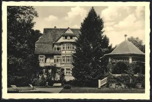 AK Königsfeld im Schwarzwald, Pension Erholungsheim Waldesruhe, Gartenpavillon