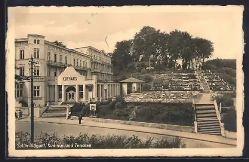 AK Sellin /Rügen, Kurhaus und Terrasse