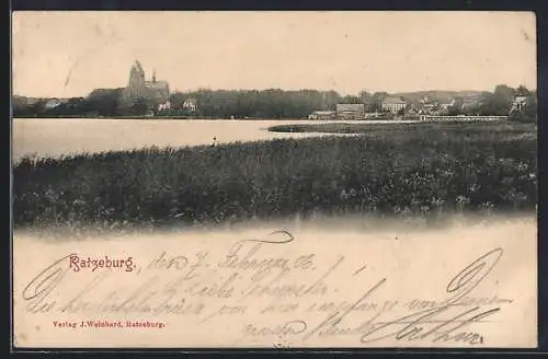 AK Ratzeburg, Blick auf Dom und Stadt