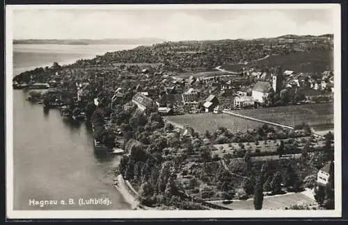 AK Hagnau a. B., Ortsansicht vom Flugzeug aus