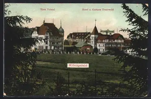 AK Königsfeld / Baden, Haus Voland, Hotel und Kurhaus Doniswald