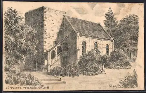 Künstler-AK Dürrmenz, Peterskirchlein