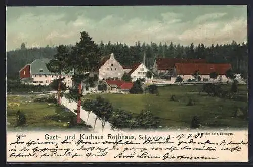AK Rothhaus /Schwarzwald, Gasthaus Rothhaus