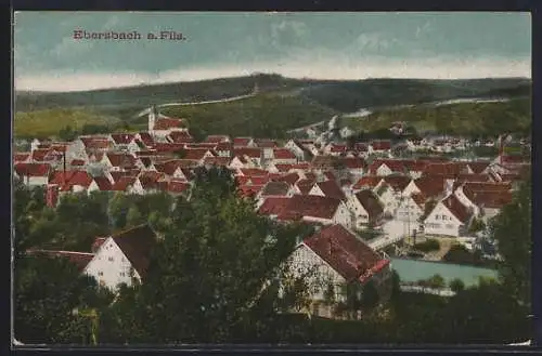 AK Ebersbach a. Fils., Ortsansicht, Panorama
