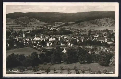 AK Gaildorf, Ortsansicht aus der Vogelschau