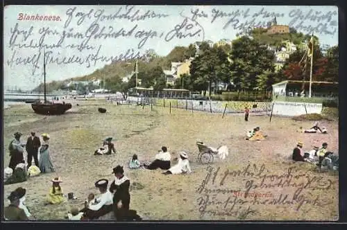 AK Hamburg-Blankenese, Strandpartie