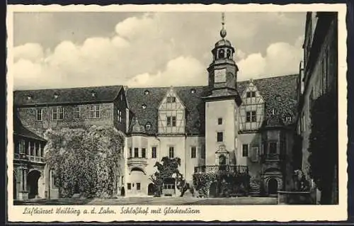AK Weilburg a. d. Lahn, Schloss, Schlosshof mit Glockenturm
