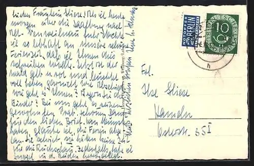 AK Weilburg a. d. Lahn, Schloss, Schlosshof mit Glockenturm