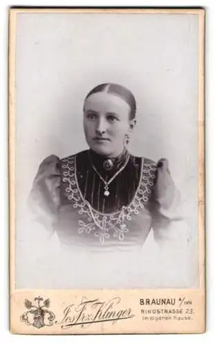 Fotografie Jos. Fritz Klinger, Braunau am Inn, Ringstrasse 23, Portrait einer Dame