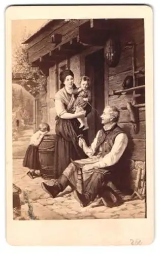 Fotografie unbekannter Fotograf und Ort, Gemälde: Die Feierstunde, nach Weide