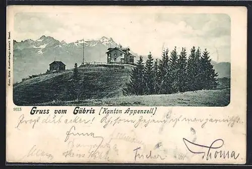 AK Gäbris /Appenzell, Hof auf dem Gipfel