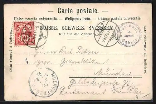 AK Gäbris /Appenzell, Hof auf dem Gipfel