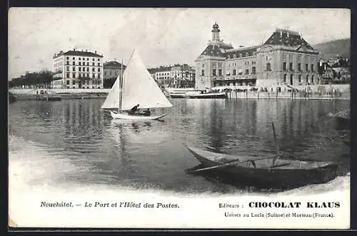AK Neuchâtel, Le Port et l`Hôtel des Postes
