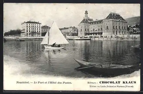 AK Neuchâtel, Le Port et l`Hôtel des Postes