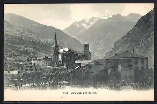 AK Visp, Ortsansicht mit dem Balfrin
