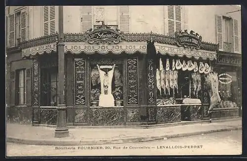 AK Levallois-Perret, Boucherie Fournier, 30 Rue de Courcelles