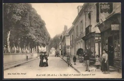 AK Baugé, Le Mail et l`Avenue Jeanne-d`Arc