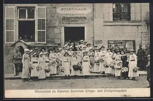 AK Wich, Blumenfest zu Gunsten deutscher Kriegs- und Zivilgefangenen