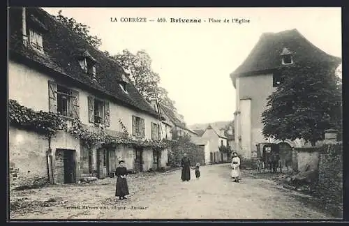 AK Brivezac, Place de l`Eglise, Strassenpartie