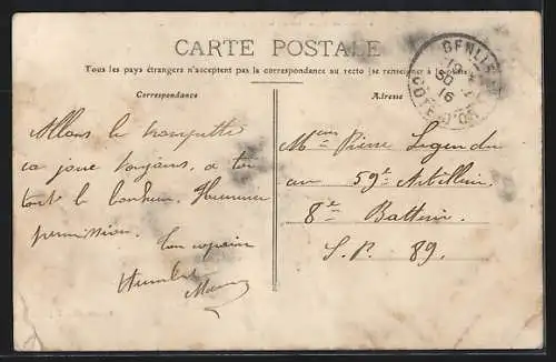 AK Varanges, Rue de la Mairie, Strassenpartie