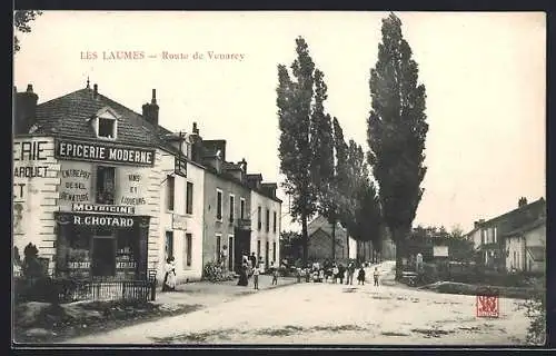 AK Les Laumes, Route de Venarey, Épicerie Moderne