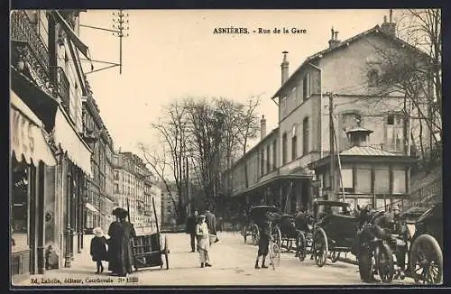AK Asniéres, Rue de la Gare