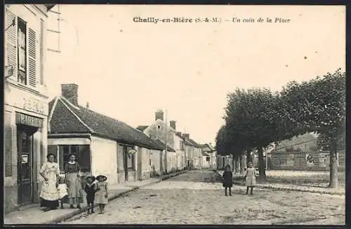 AK Chailly-en-Bière, Un coin de la Place