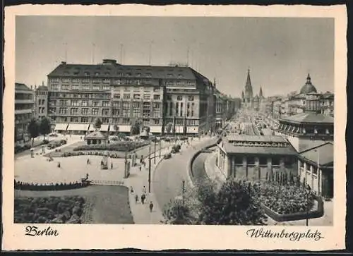 AK Berlin-Schöneberg, Ansicht vom Wittenbergplatz