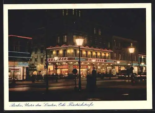AK Berlin, Unter den Linden Ecke Friedrichstrasse mit Kranzler