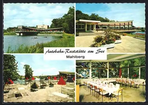 AK Mahlberg / Baden, Autobahn-Raststätte am See