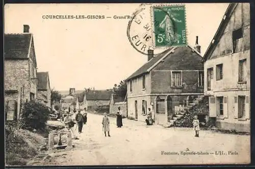 AK Courcelles-lès-Gisors, Grand`Rue, Strassenpartie