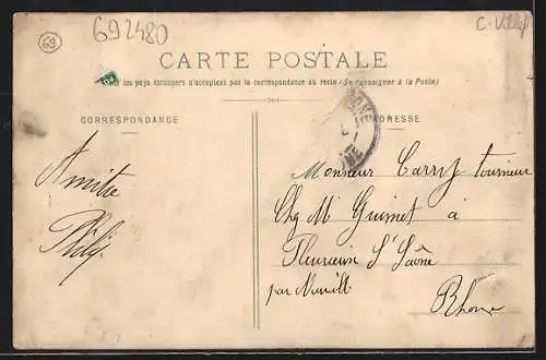 AK Salles, Rue de la Voûte, Strassenpartie