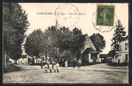AK Aubepierre, Place de l'Église