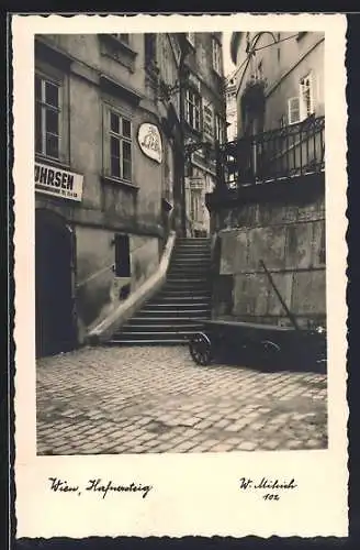 AK Wien, Treppenaufgang am Hafnersteig