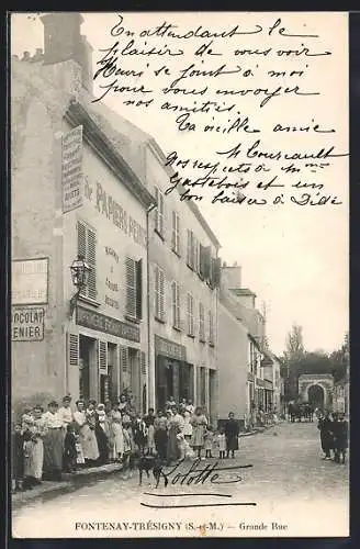 AK Fontenay-Trésigny, Imprimerie & Papeterie Frémont, Grande Rue