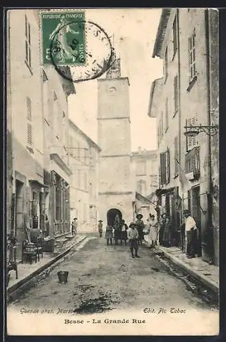 AK Besse, La Grande Rue, Strassenpartie