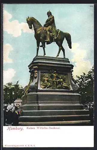 AK Hamburg, Kaiser Wilhelm-Denkmal