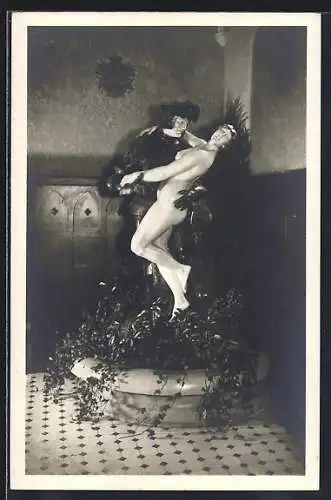 AK Wien, Restaurant Rathauskeller, Donauweibchen und Rathausmann