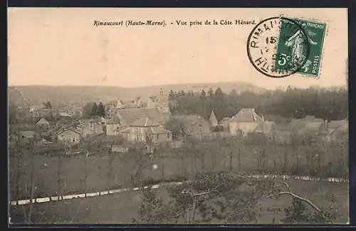AK Rimaucourt /Haute-Marne, Vue prise de la Côte Hénard