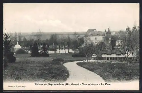 AK Septfontaines /Hte-Marne, Vue générale de l`abbaye et du parc