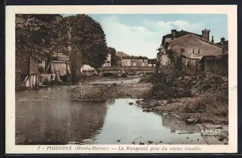 AK Poissons /Haute-Marne, Le Rongeant pris du vieux moulin