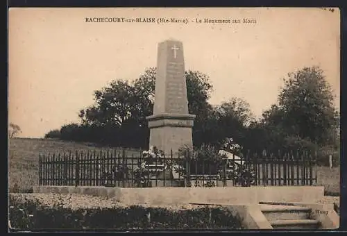 AK Rachecourt-sur-Blaise /Hte-Marne, Le Monument aux Morts
