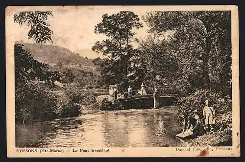 AK Poissons /Hte-Marne, Le Pont tremblant