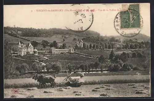 AK Nogent-en-Bassigny /Hte-Marne, Vue de la Vallée de la Rognon et des champs agricoles