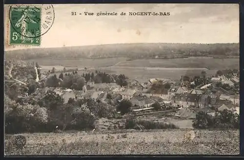 AK Nogent-le-Bas, Vue générale du village et de la campagne environnante