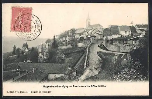 AK Nogent-en-Bassigny, Panorama de Côte taillée