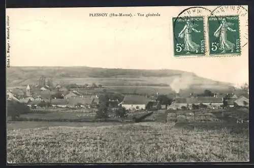 AK Plessoy /Hte-Marne, Vue générale