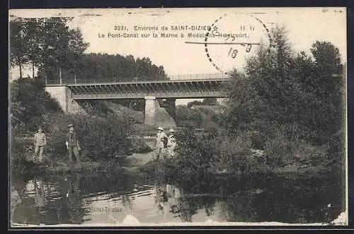 AK Saint-Dizier, Le Pont-Canal sur la Marne à Moeslains-Hoeycourt