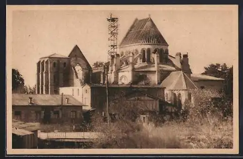 AK Montier-en-Der, La Reconstruction de l`Église en partie détruite en Juin 1940