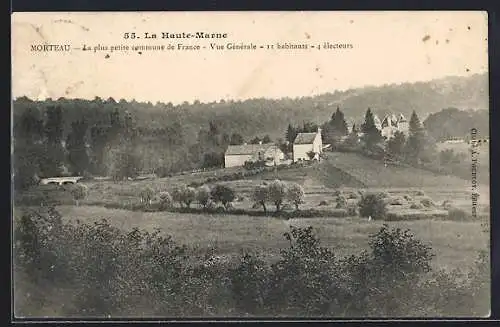 AK Morteau, La plus petite commune de France, Vue Générale, 11 habitants, 4 électeurs